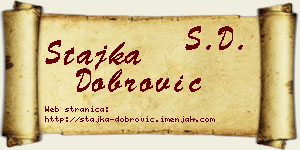 Stajka Dobrović vizit kartica